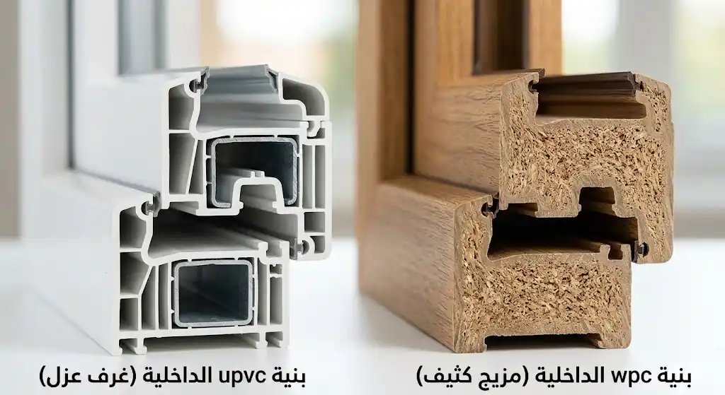 الفرق بين أبواب upvc و wpc
