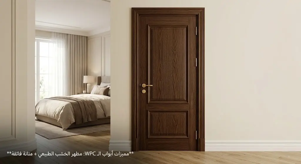 مميزات أبواب wpc في توفير ملمس الخشب الطبيعي مع متانة البلاستيك لغرف النوم