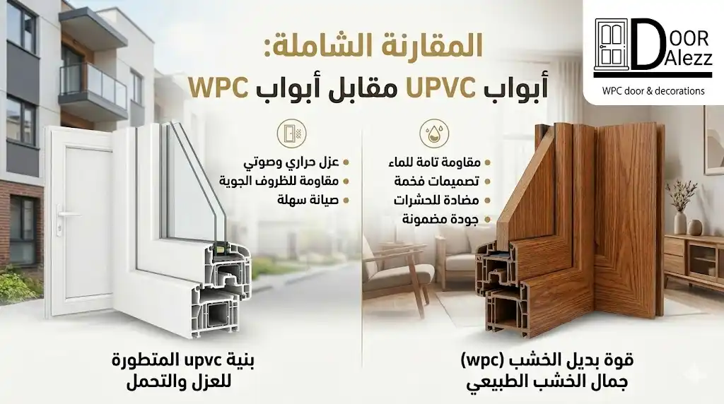 الفرق بين أبواب upvc و wpc 2026